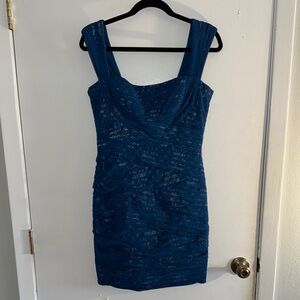Elegant Blue Sleeveless Dress